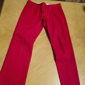 Red dress pants